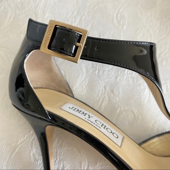 Jimmy Choo Tribe Patent leather T Strap Sandal - Picture 5 of 13